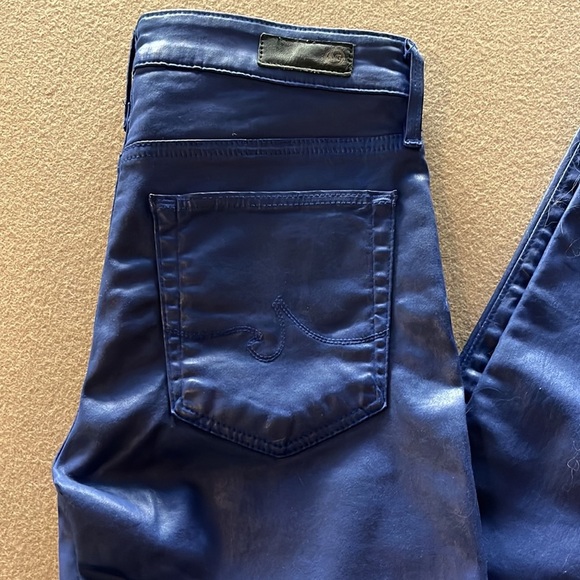 AG Farrah Skinny Ankle High Rise Leatherette Coated Jean- Size 26 R - Picture 3 of 13